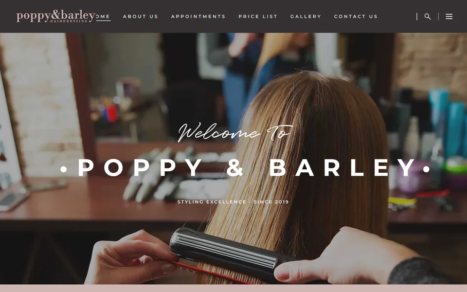 Poppy & Barley website