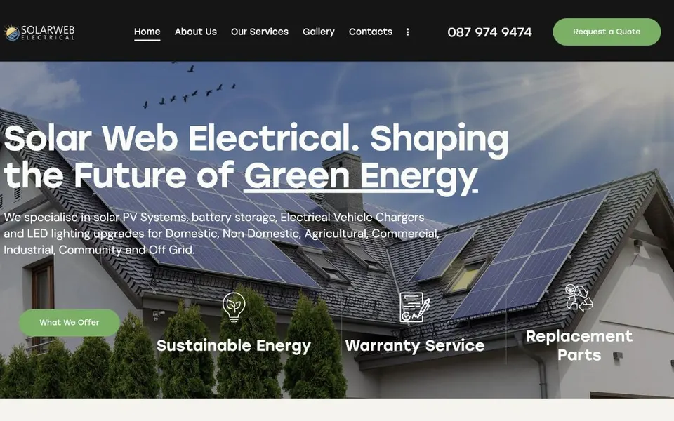 Solar Web Electrical website